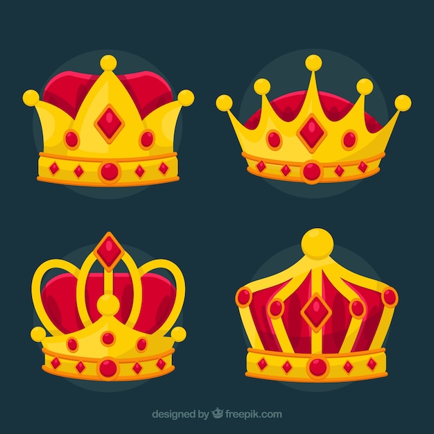Vector crown set van royalty