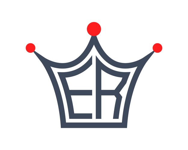 Логотип ER в форме короны векторного искусства