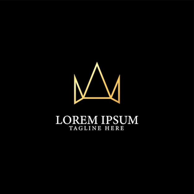crown symbol luxury logo design template
