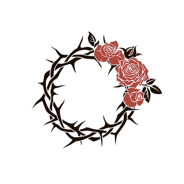 Crown of thorns and roses