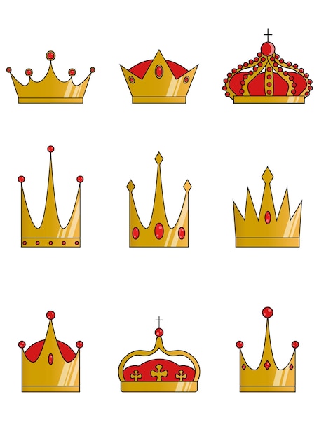 crown vector design illustration isolated on white background