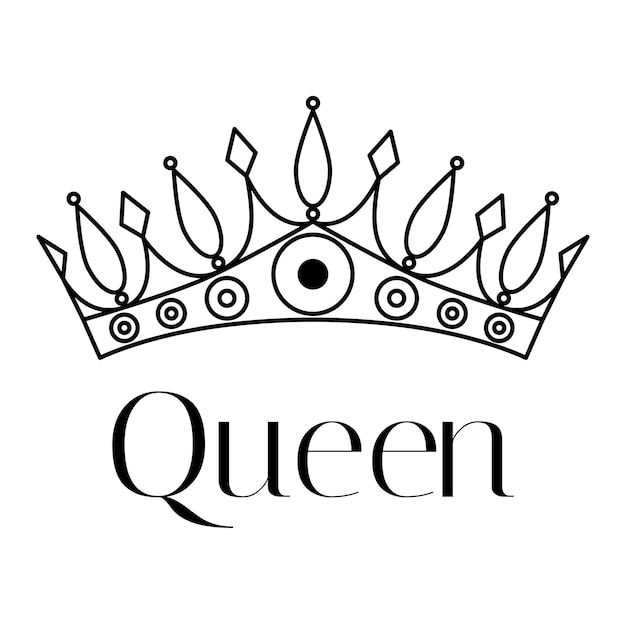 Crown vector icon design isolated on white background King or queen symbol for your web site design