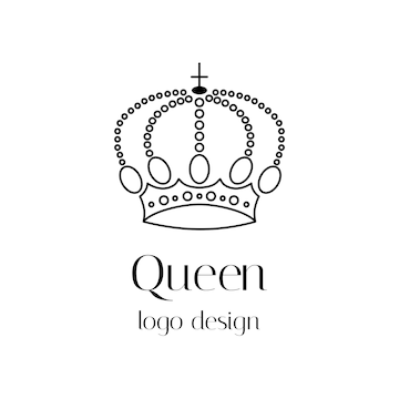 queen logo vector