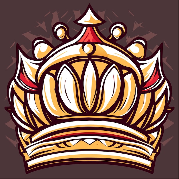 Crown vector illustration or Crowns pattern doodle vector illustration