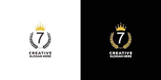 Crown wheat luxury logo design