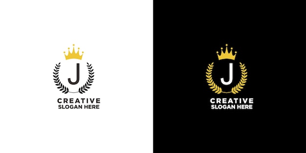 Crown wheat luxury logo design