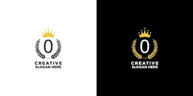 Crown wheat luxury logo design