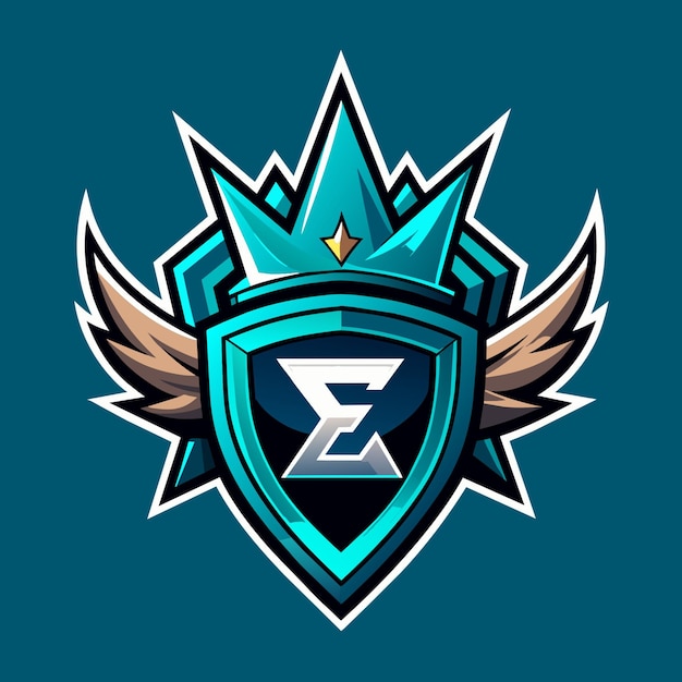 Crown A to Z Logo Design Illustration For Esport