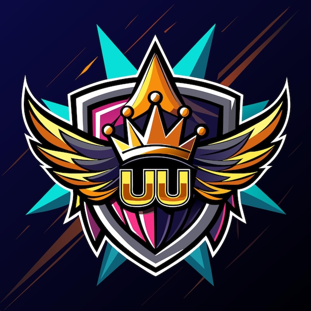 Crown A to Z Logo Design Illustration For Esport