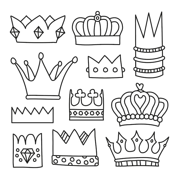 Vector crowns vector illustration