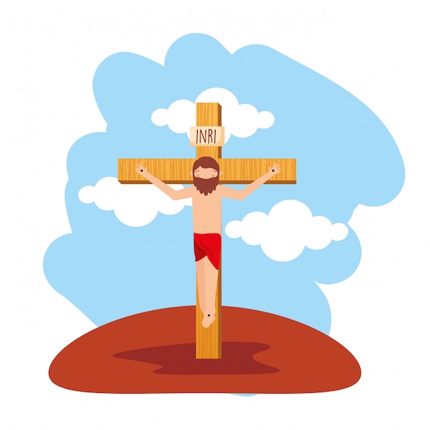 Vector crucified jesus