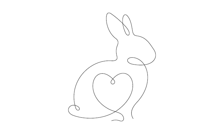 Vector cruelty free concept één lijn vector icoon