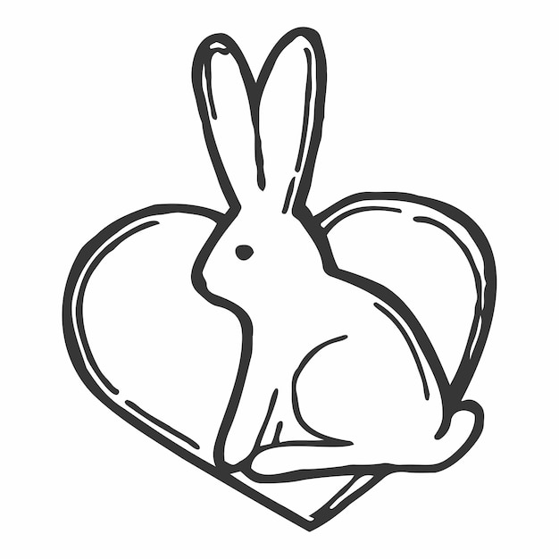 Cruelty free doodle icon in vector
