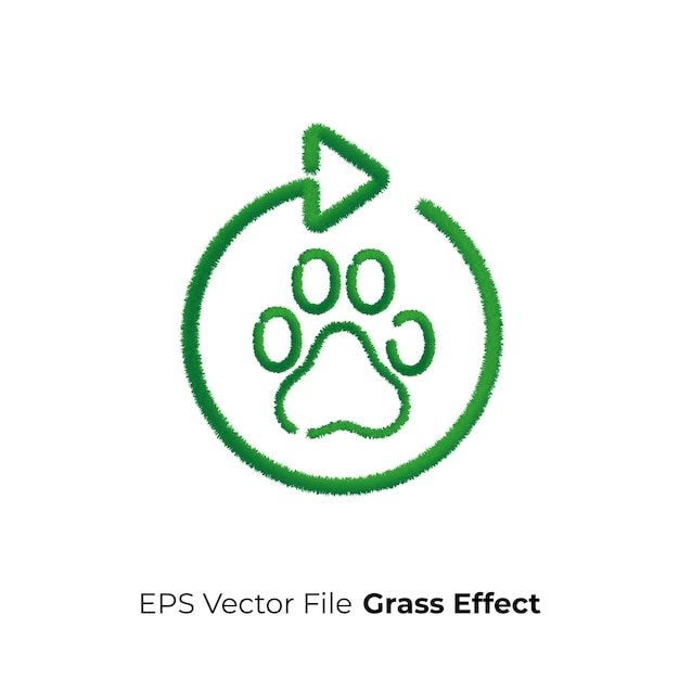 Cruelty free symbol eps vector grass effect