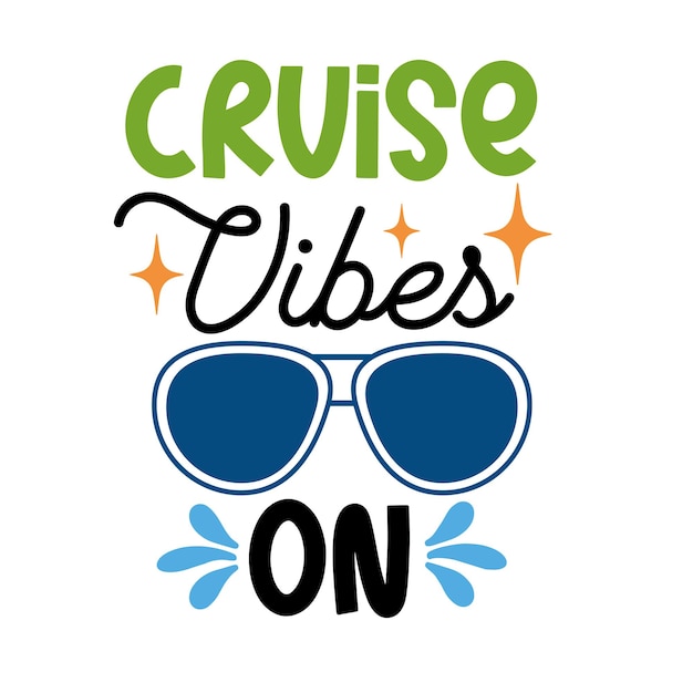 Cruise belettering voor wenskaart ontwerp, romantische illustratie. Feestelijke decoratie.