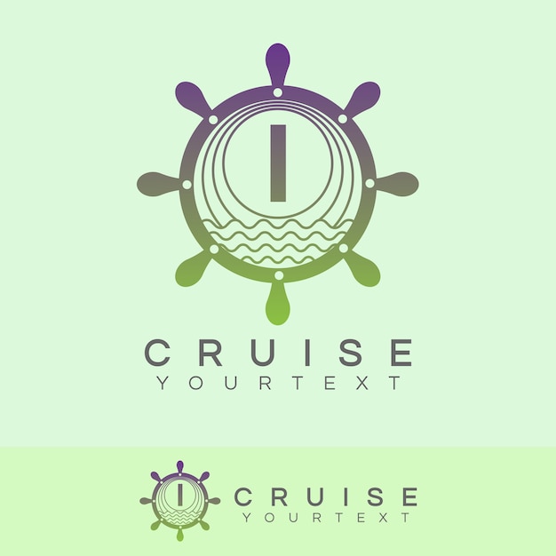 Cruise eerste letter i logo ontwerp