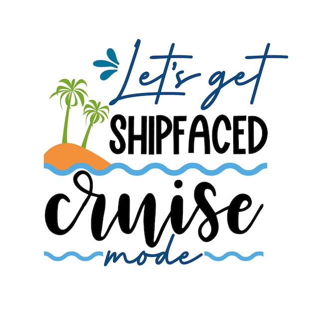 Vector cruise lettering for greeting card design, romantic illustration. festive decoration.