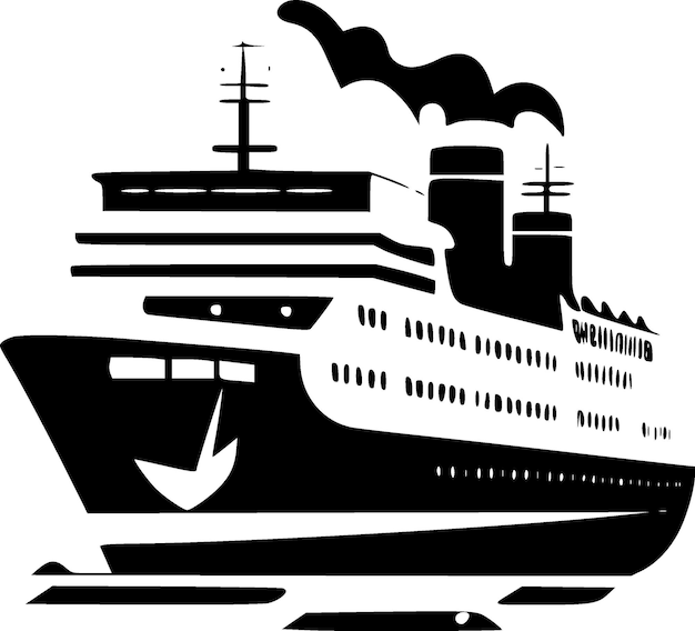 Cruise Minimalist and Flat Logo Vector illustration