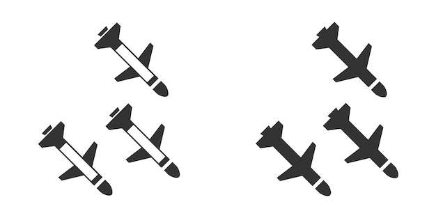 Cruise missile icon Simple design Vector illustration