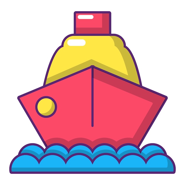 Vector cruise ship icon cartoon illustration of cruise ship vector icon for web design