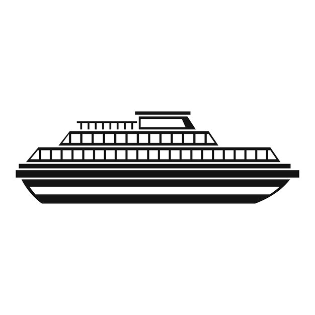 Vector cruise ship icon simple illustration of ship vector icon for web design