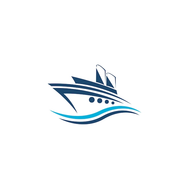 Cruise ship logo icon design template vector