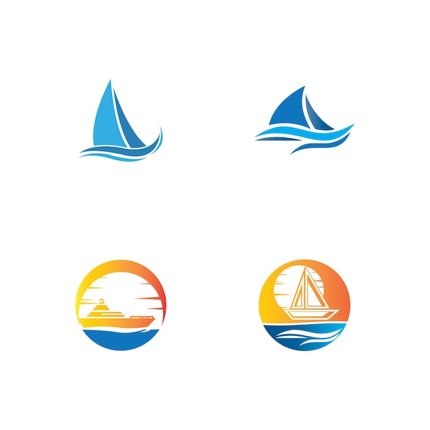 Cruise ship Logo Template vector icon design