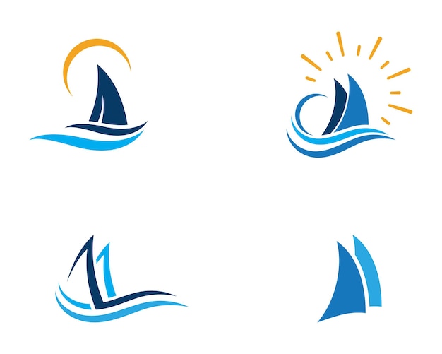 Vector cruise ship logo template vector icon