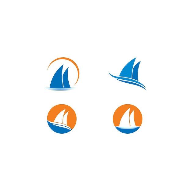 Cruise ship Logo Template vector icon