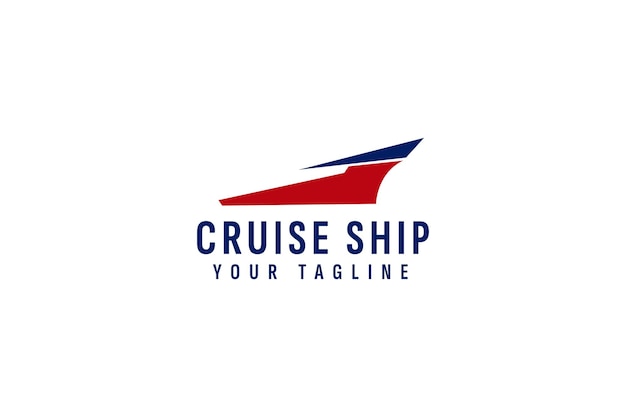 Cruise ship logo vector icon illustration