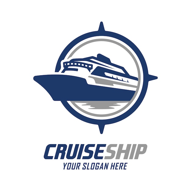 Vector cruise ship logo vector