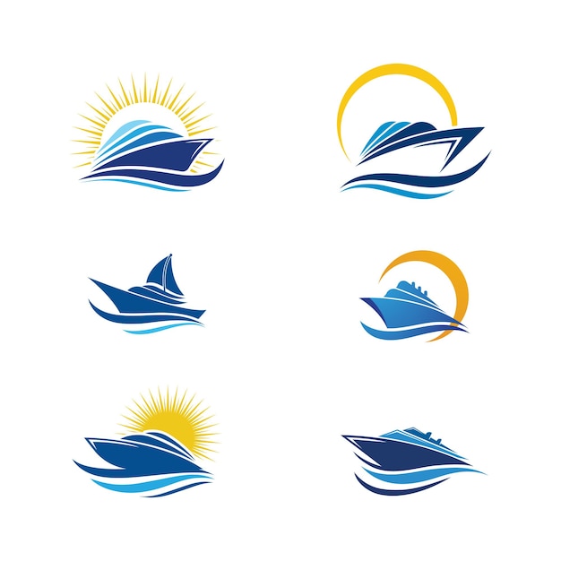 Cruise ship speed template vector icon illustration design