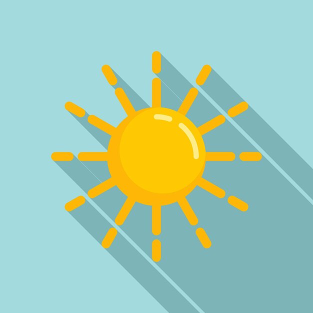 Иконка круизного солнечного дня Плоская иллюстрация векторной иконки круизного солнечного дня для веб-дизайна