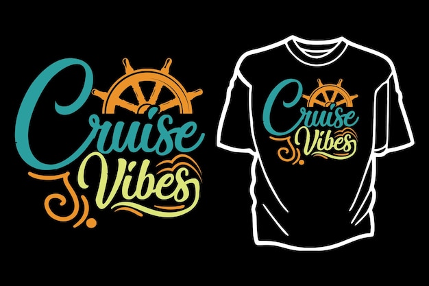 Cruise T-shirtontwerp Premium Vector