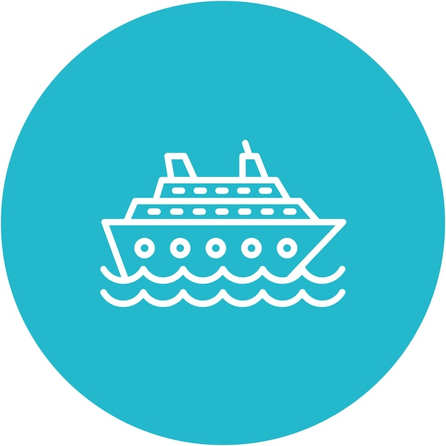 Cruise Vector Illustration Style