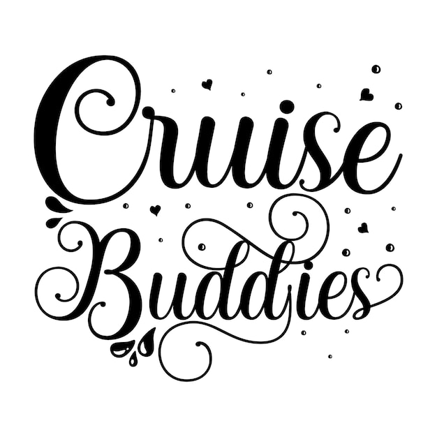 Vector cruisebuddy's handschrift premium vector design