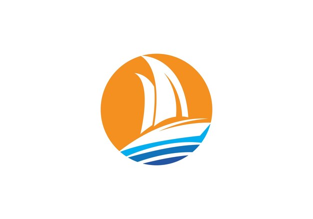 Cruiseschip logo sjabloon