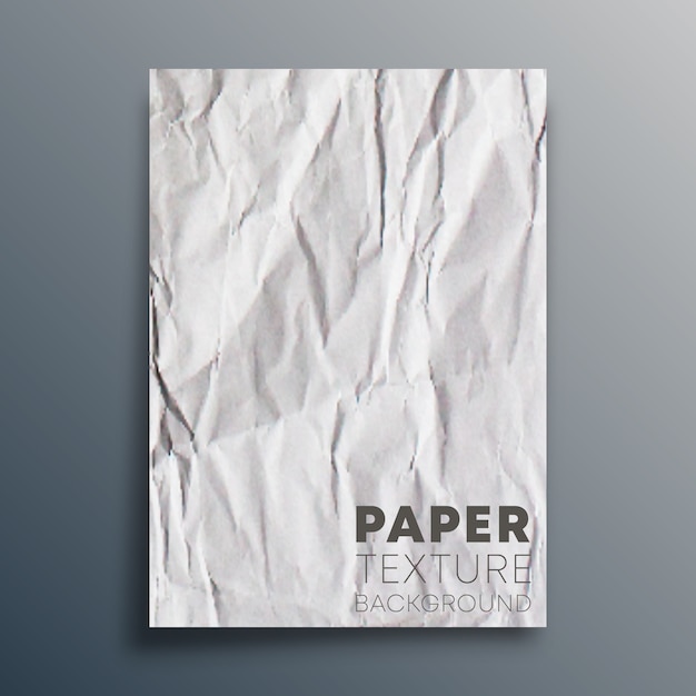 Vector crumpled blank paper sheet