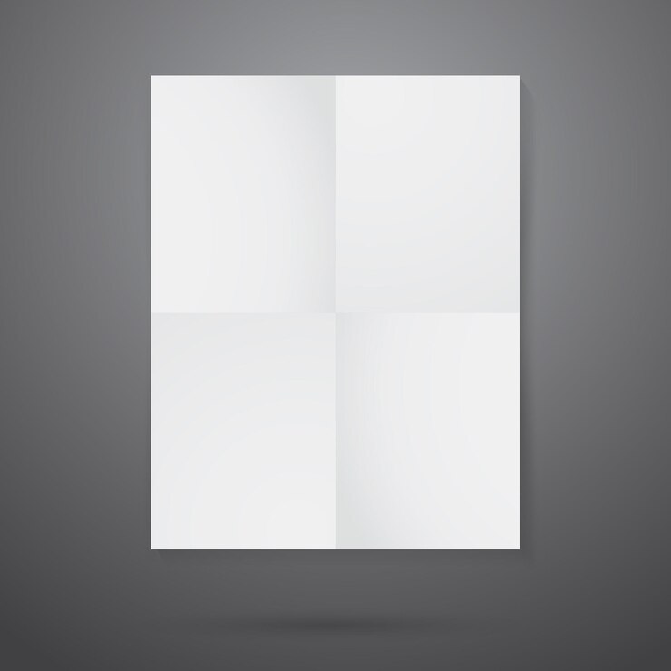Vector crumpled  paper poster mockup