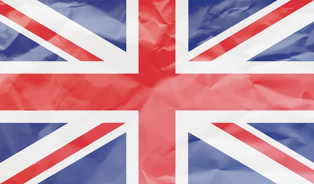 Crumpled paper united kingdom flag