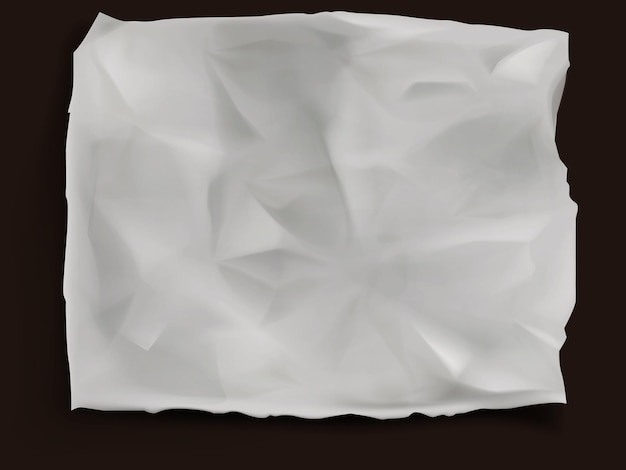Crumpled White Paper Texture