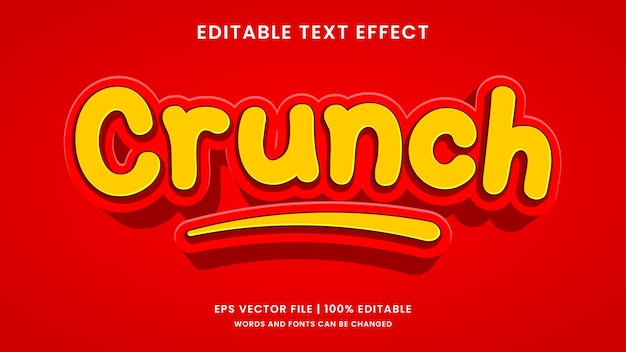 Vector crunch 3d bewerkbare tekst-effect