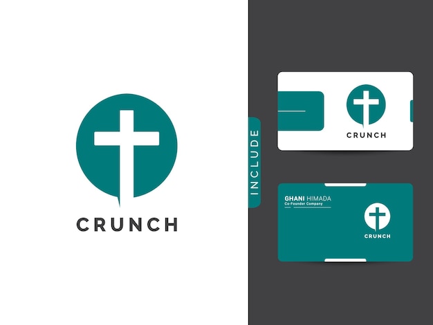 crunch logo design concept vector