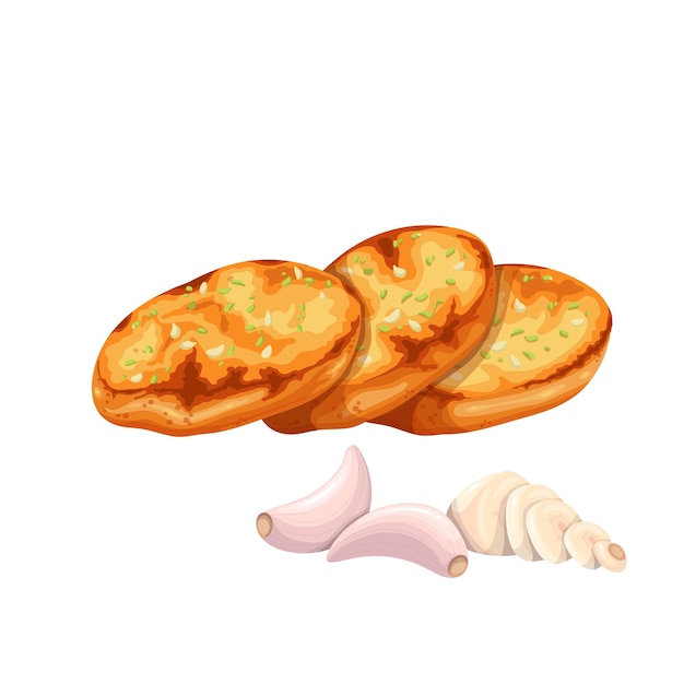 Crunchy garlic bread