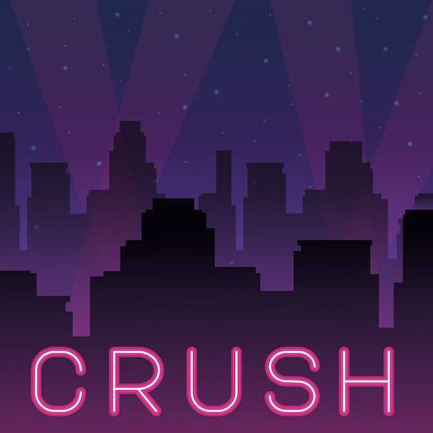 Crush pubblicità al neon