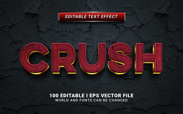 Crush text effect