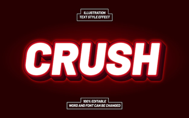 Crush text style effect