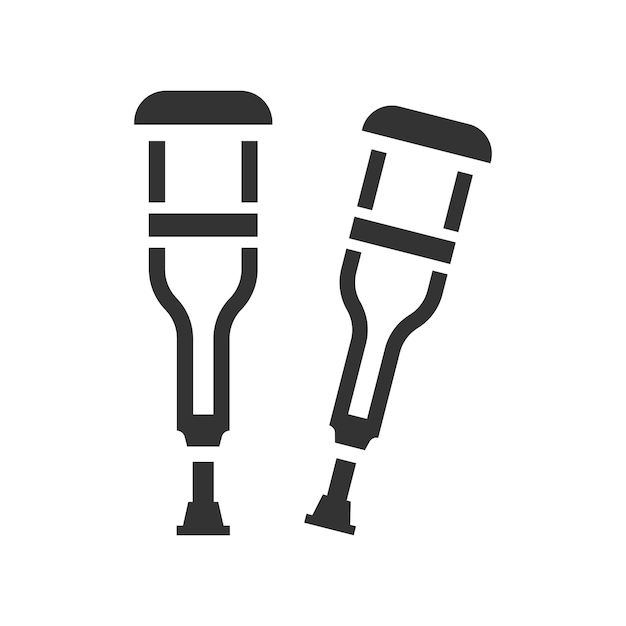 Vector crutches icon