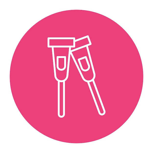 Crutches Vector Illustration