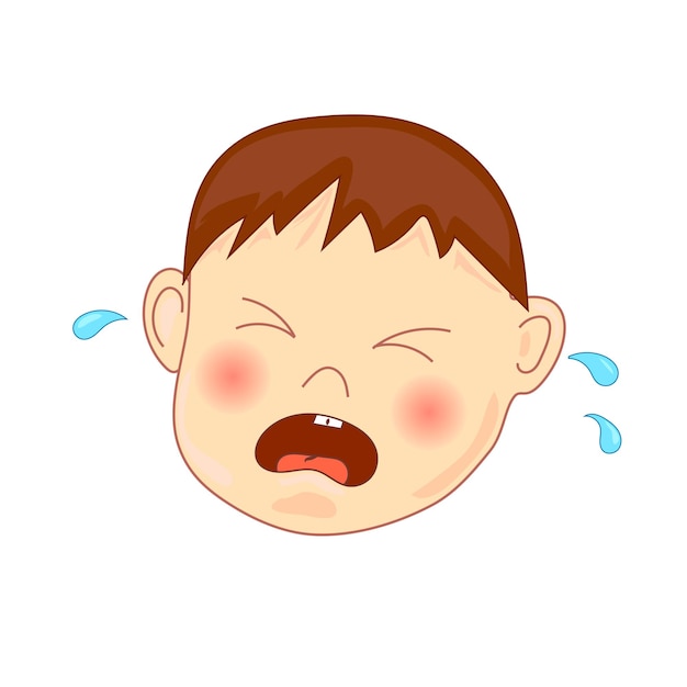 crying baby vector illustration isolated on white